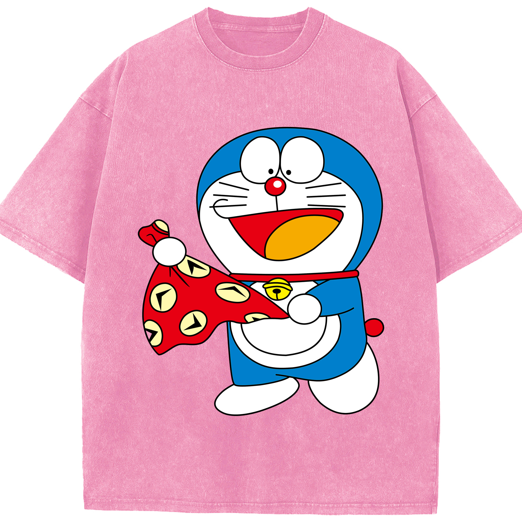 （画像用） ドラえもん Doraemon 綿100% ヴィンテージ風 半袖Tシャツ（フロントプリント）